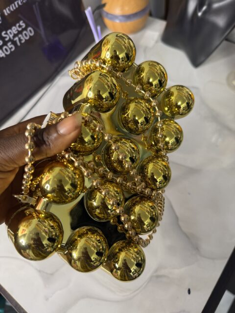 Bubble acrylic clutch bag